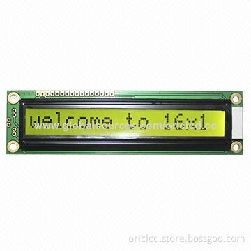16 x 1 Dot-matrix Character LCD Panel with Operating Voltage, 80 x 36 x 13.5mm Outline Dimensions